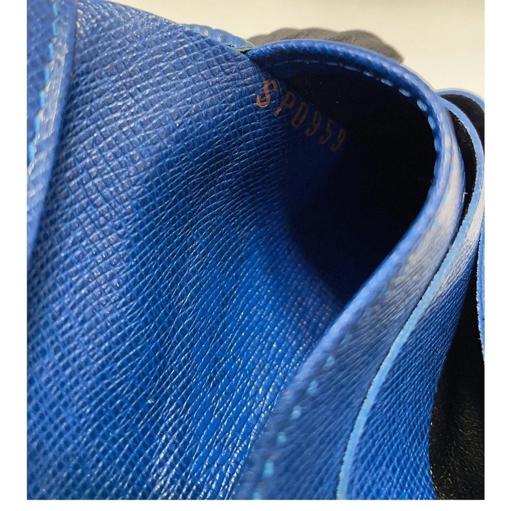 Louis Vuitton Blue Epi Leather Tri Fold Wallet